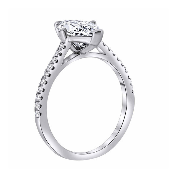 Lab grown platinum 1.51ct D VVS2 IGI marquise cut diamond ring