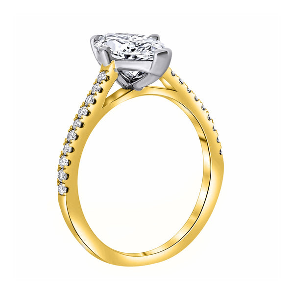LG 18ct yellow gold 1.56ct D VVS2 IGI marquise cut diamond ring