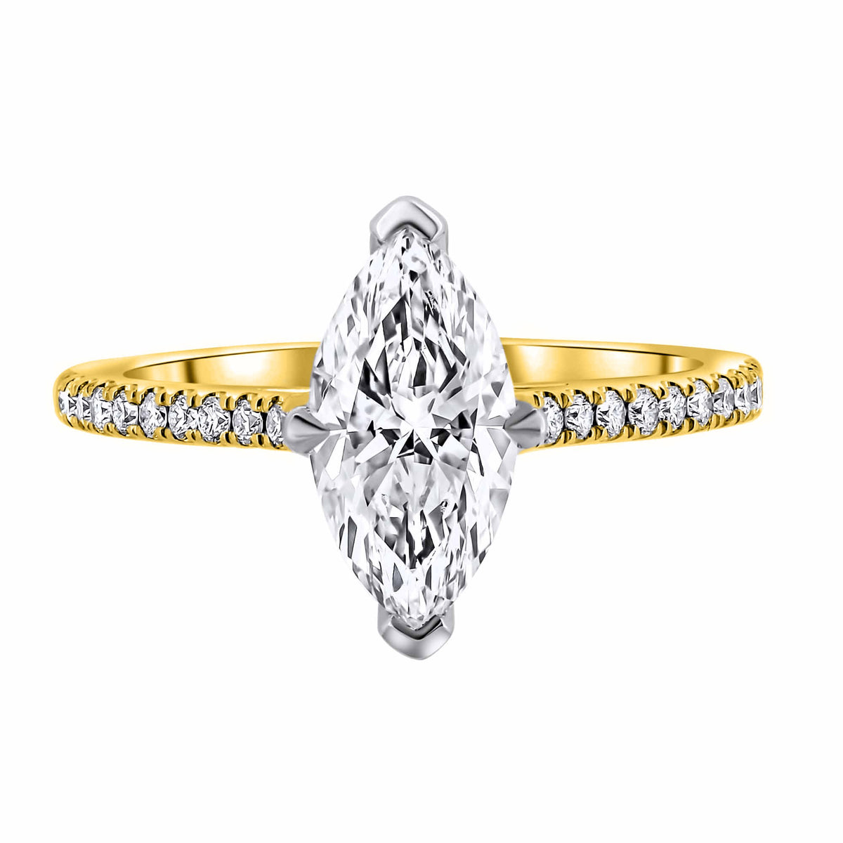 LG 18ct yellow gold 1.56ct D VVS2 IGI marquise cut diamond ring