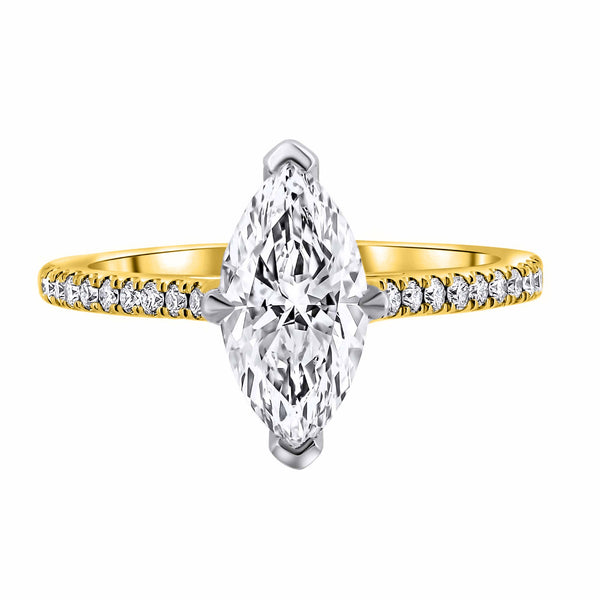 LG 18ct yellow gold 1.56ct D VVS2 IGI marquise cut diamond ring