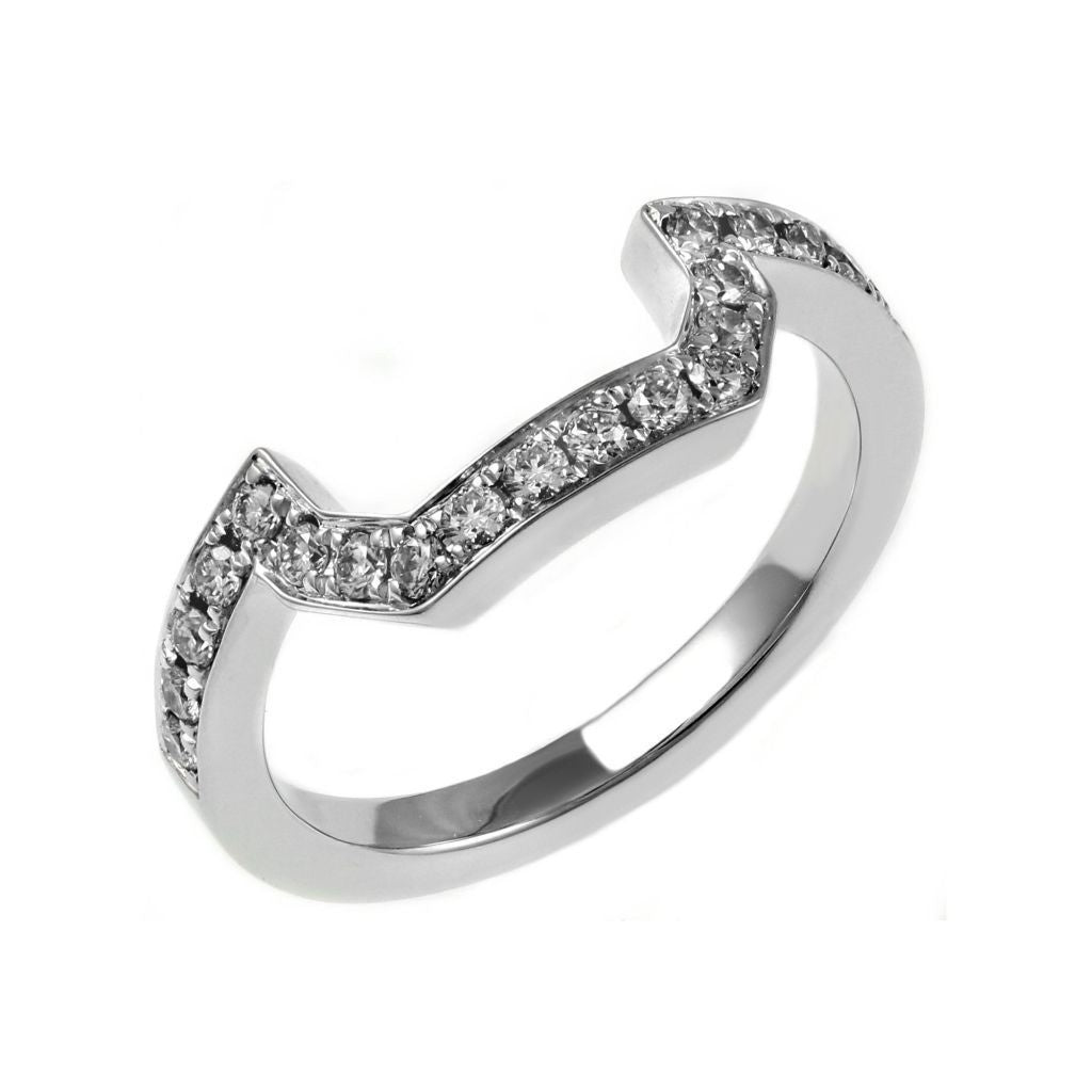 Platinum 0.31ct Diamond Set Shaped Eternity Ring