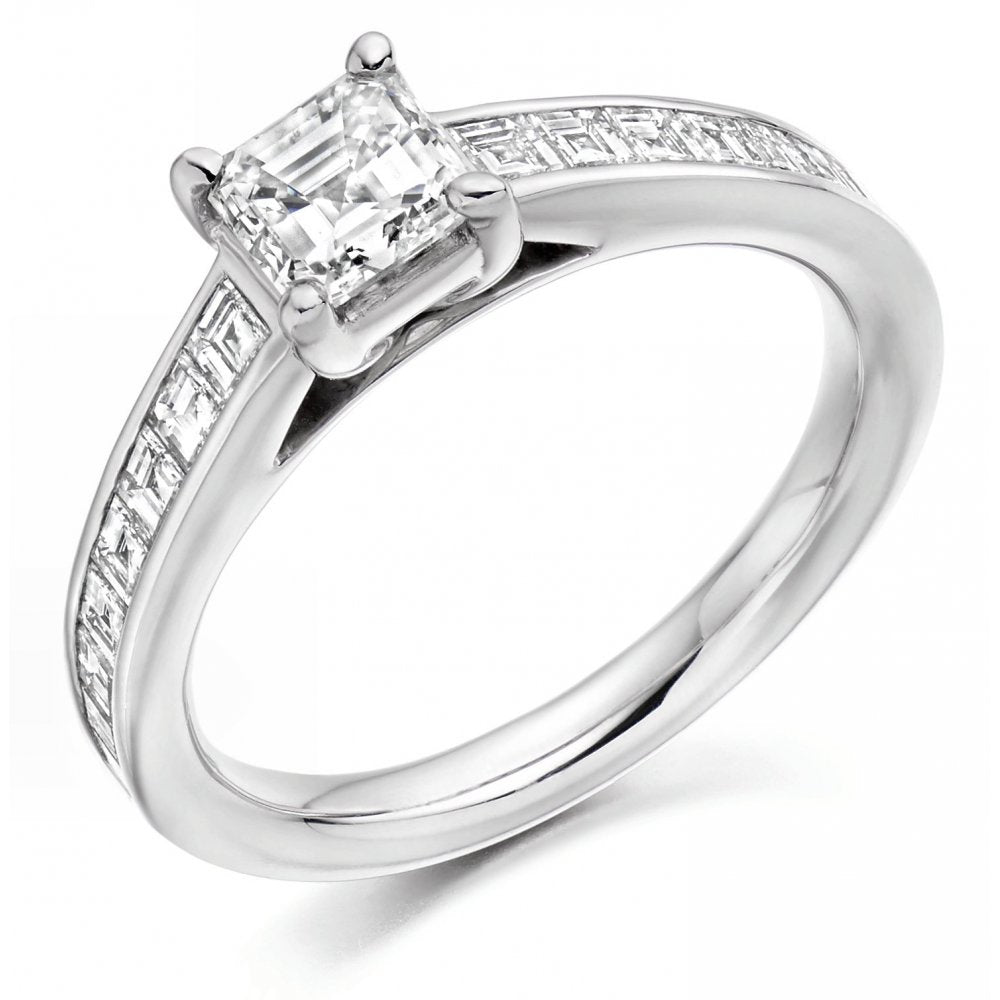 Platinum 1.77ct G VVS1 GIA asscher cut diamond ring