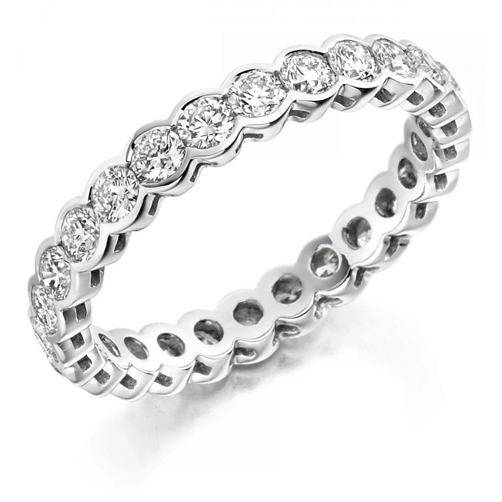 Platinum 1.50ct round brilliant cut diamond full eternity ring