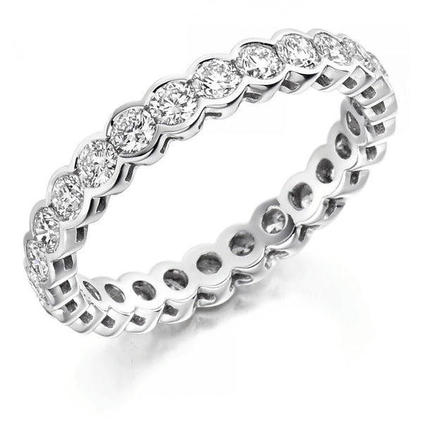 Platinum 1.50ct round brilliant cut diamond full eternity ring