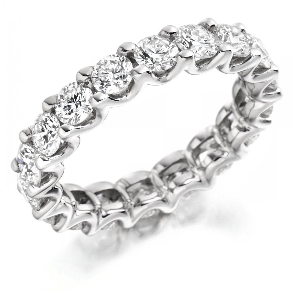 Platinum 3.00ct round brilliant cut diamond full eternity ring