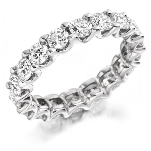 Platinum 3.00ct round brilliant cut diamond full eternity ring