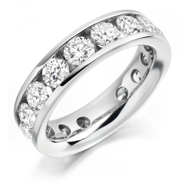 Platinum 4.00ct round brilliant cut diamond full eternity ring