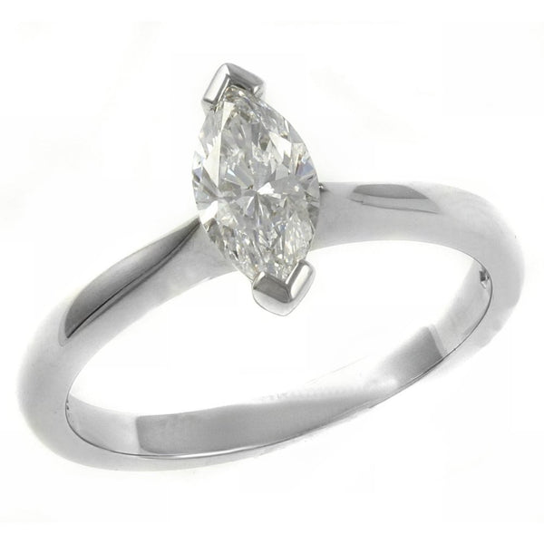 Platinum 0.71ct E VS2 GIA marquise cut diamond ring