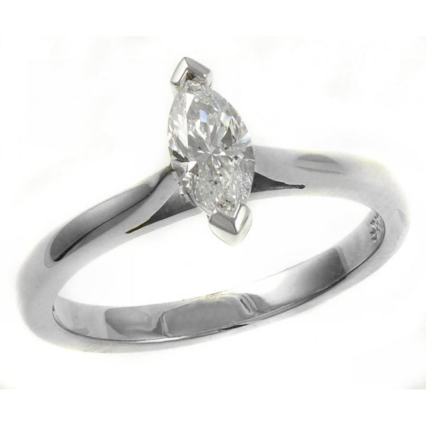 Platinum 0.51ct D VS2 GIA marquise cut diamond ring