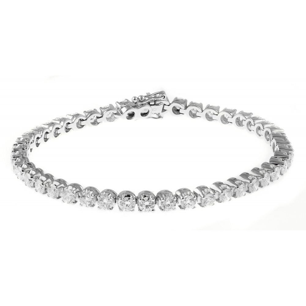 18ct white gold 6.00ct F VS2 diamond tennis bracelet