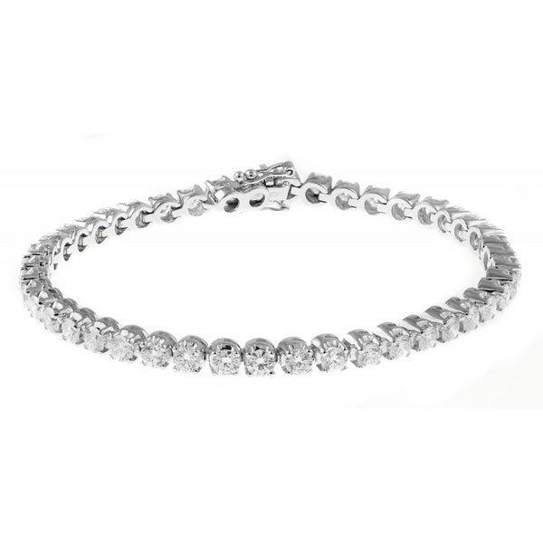 18ct white gold 6.00ct F VS2 diamond tennis bracelet