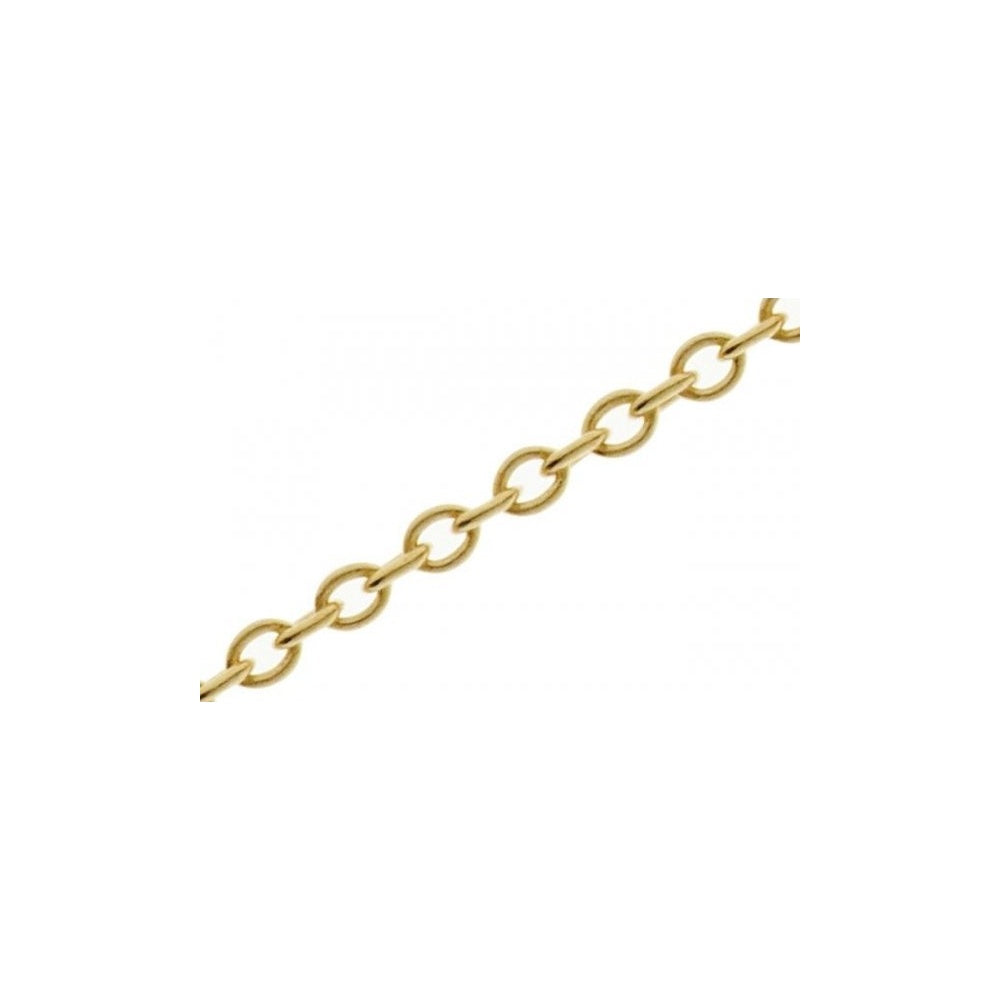 9ct yellow gold 16" trace chain