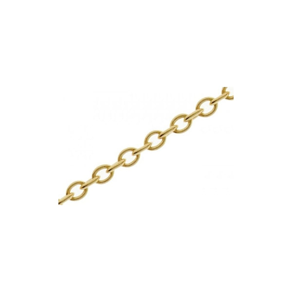 9ct yellow gold 16" trace chain