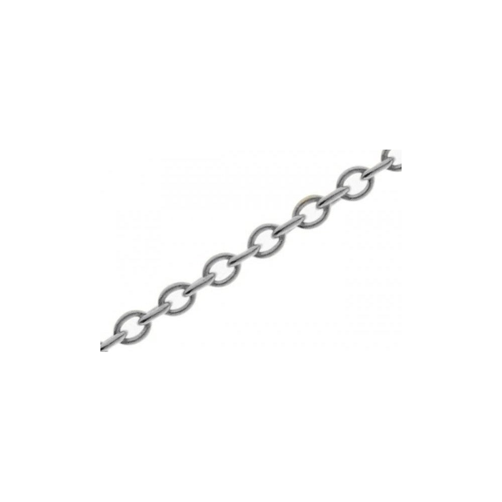 9ct white gold 16" trace chain