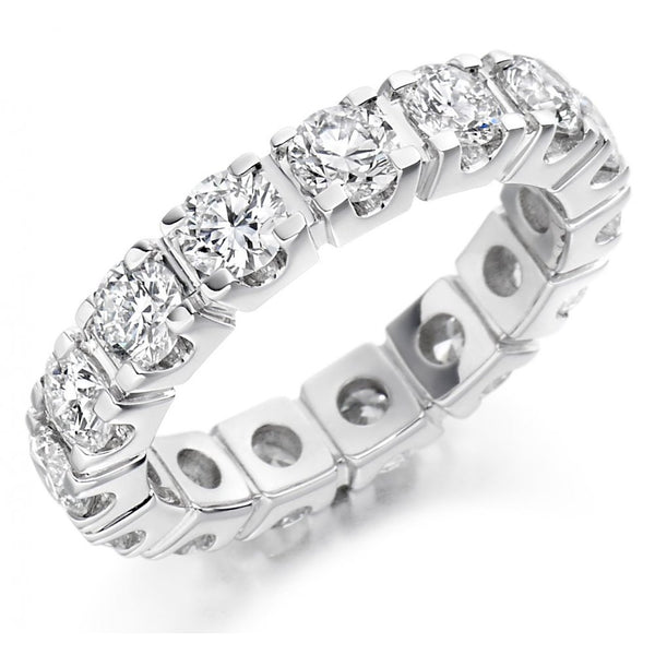Platinum 3.00ct round brilliant cut diamond full eternity ring
