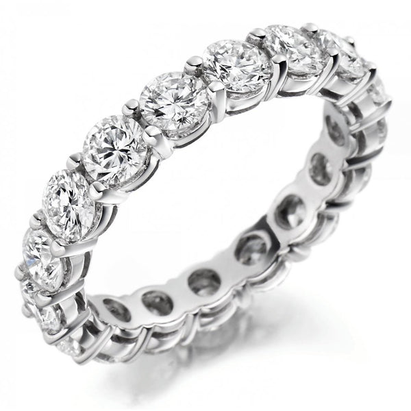 Platinum 3.00ct round brilliant cut diamond full eternity ring