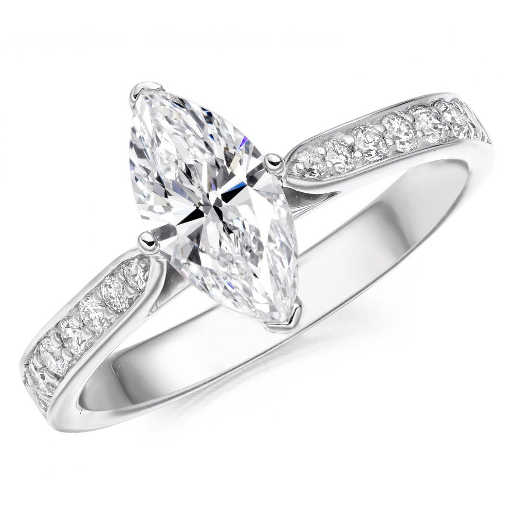 Platinum 1.01ct D VVS2 GIA marquise cut diamond ring