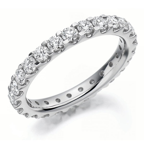 Platinum 1.50ct round brilliant cut diamond full eternity ring