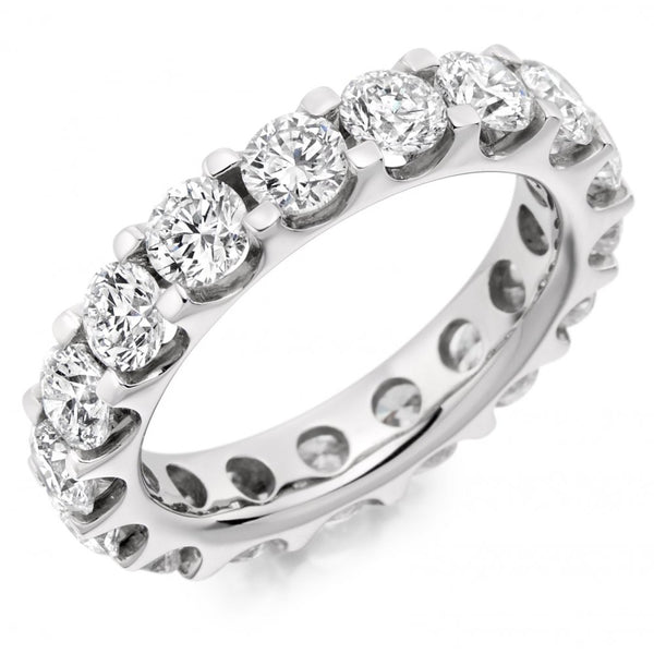 Platinum 4.00ct round brilliant cut diamond full eternity ring