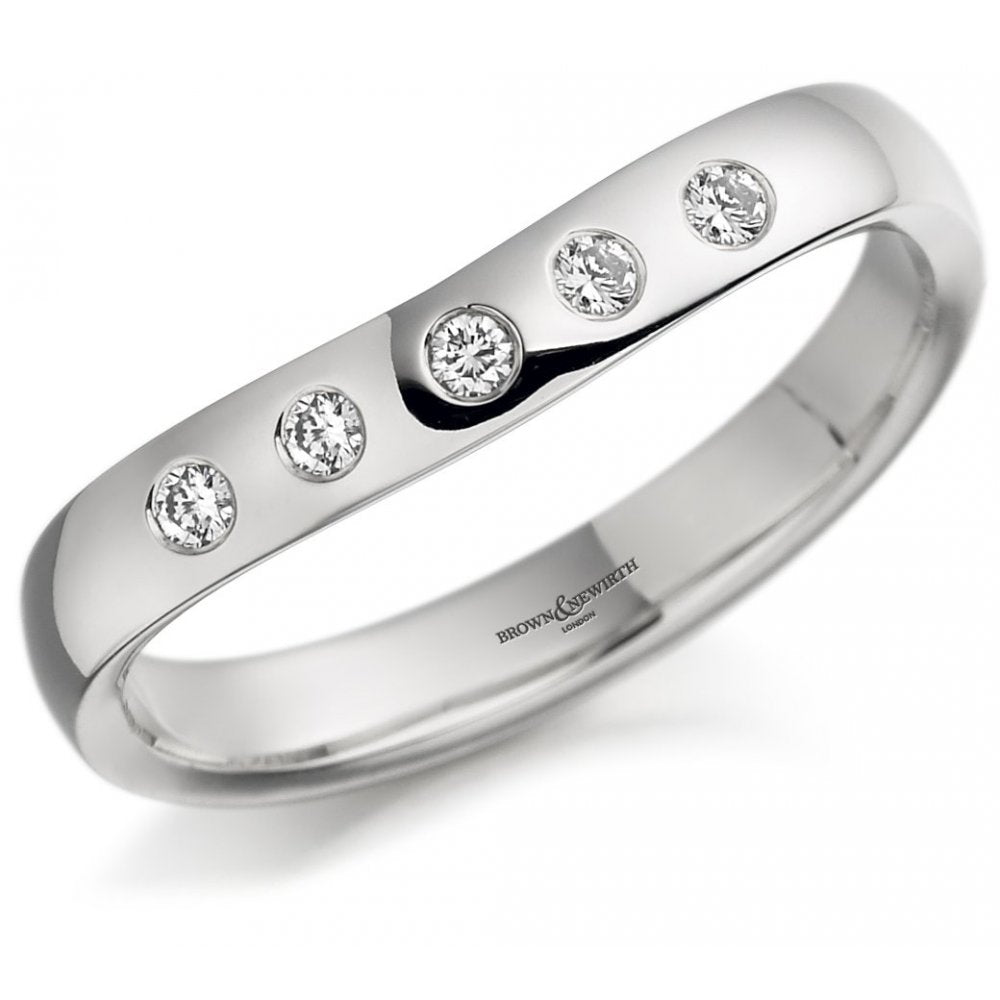 Platinum 3.0mm 0.10ct diamond shape to fit wedding ring