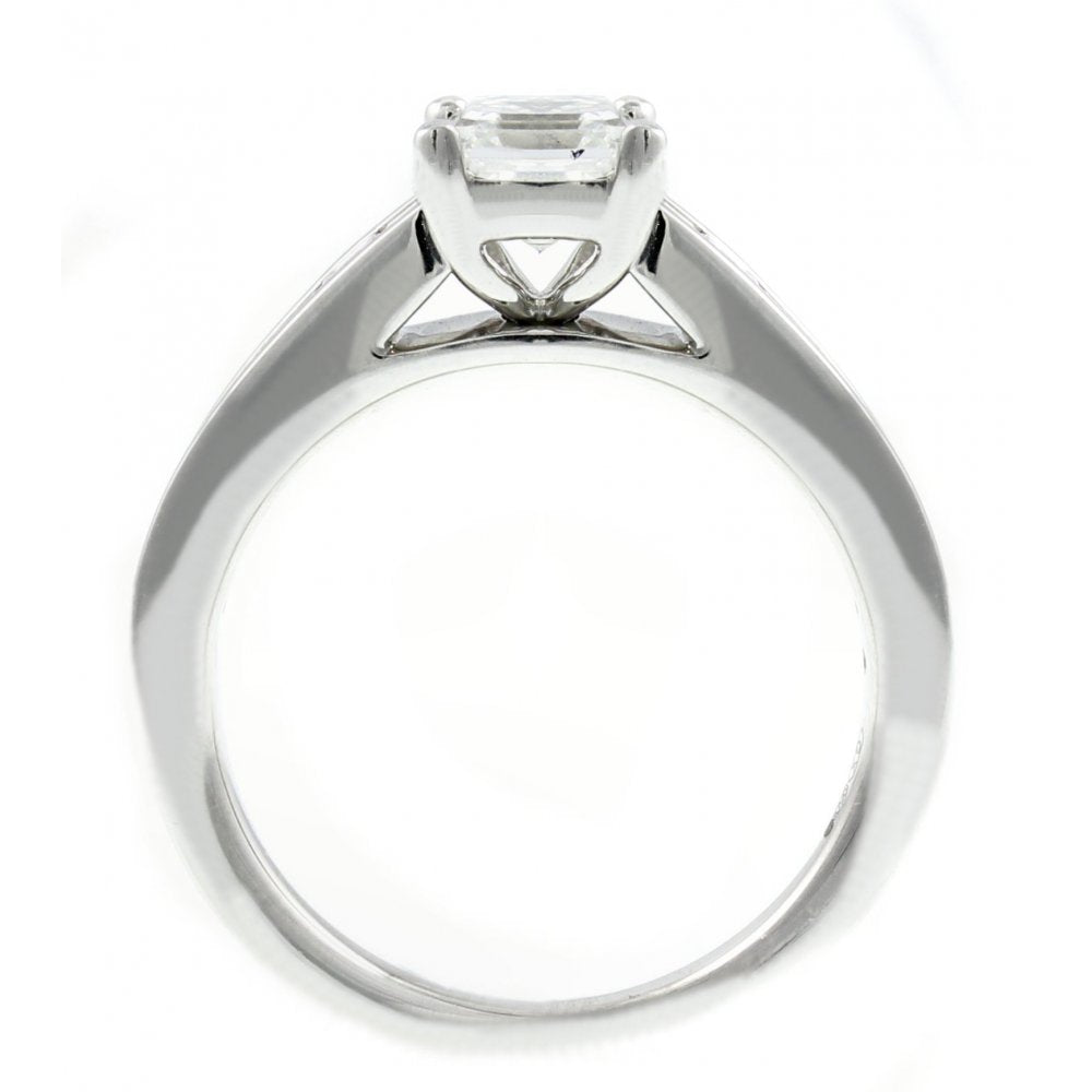 Platinum 1.77ct G VVS1 GIA asscher cut diamond ring
