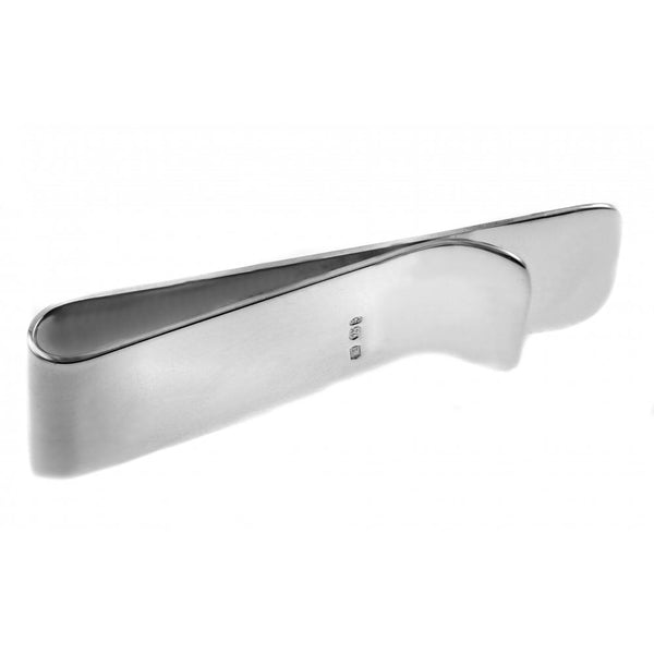 Silver 50x20mm engraved money clip.