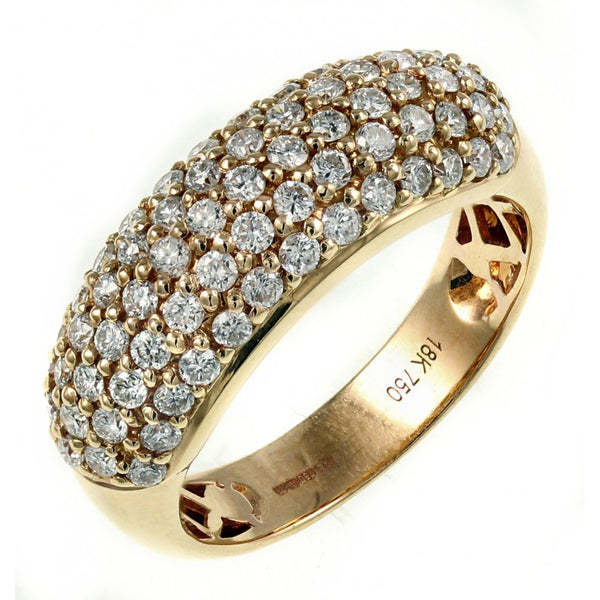 18ct rose gold 1.10ct round brilliant cut cluster ring
