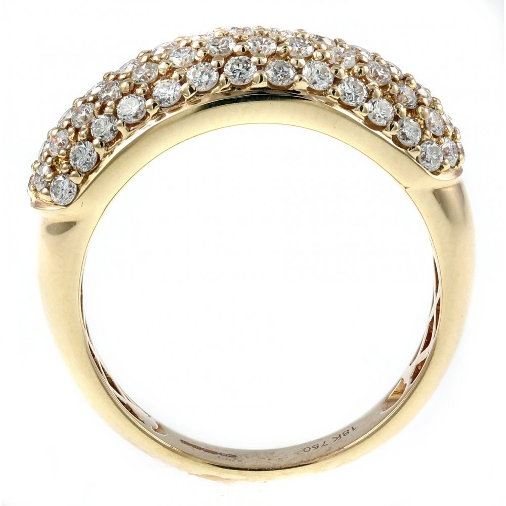 18ct rose gold 1.10ct round brilliant cut cluster ring