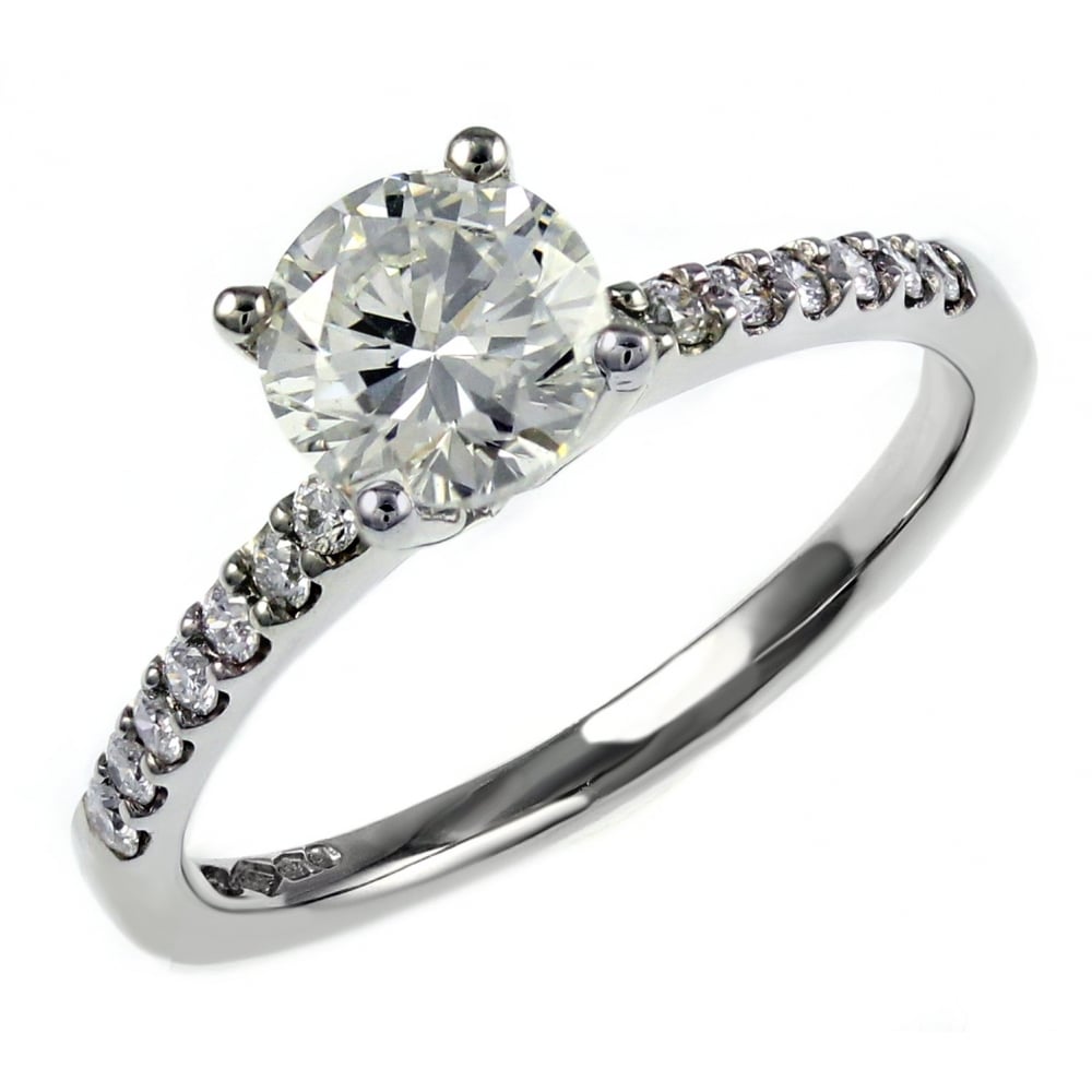 Platinum 1.02ct G VS2 IGL round brilliant cut diamond ring