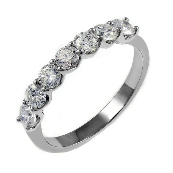 Platinum 1.00ct round brilliant cut diamond 7 stone ring