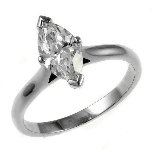 Platinum 0.80ct E VS2 GIA marquise cut diamond ring