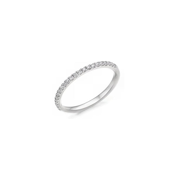Platinum 0.25ct round brilliant cut diamond half eternity ring