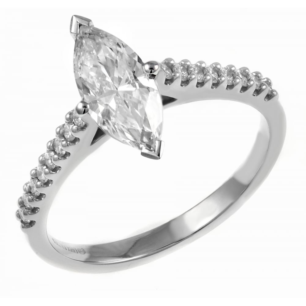 Platinum 0.82ct D VS2 EGL marquise cut diamond ring