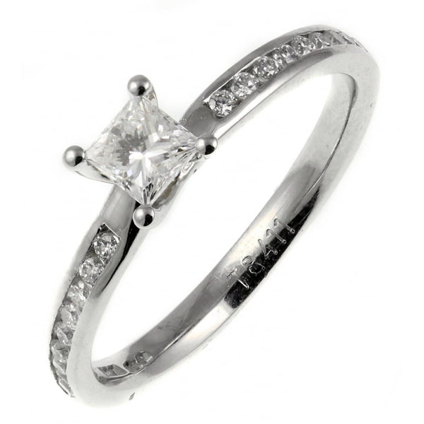 Platinum 0.50ct D VS1 GIA princess cut diamond ring
