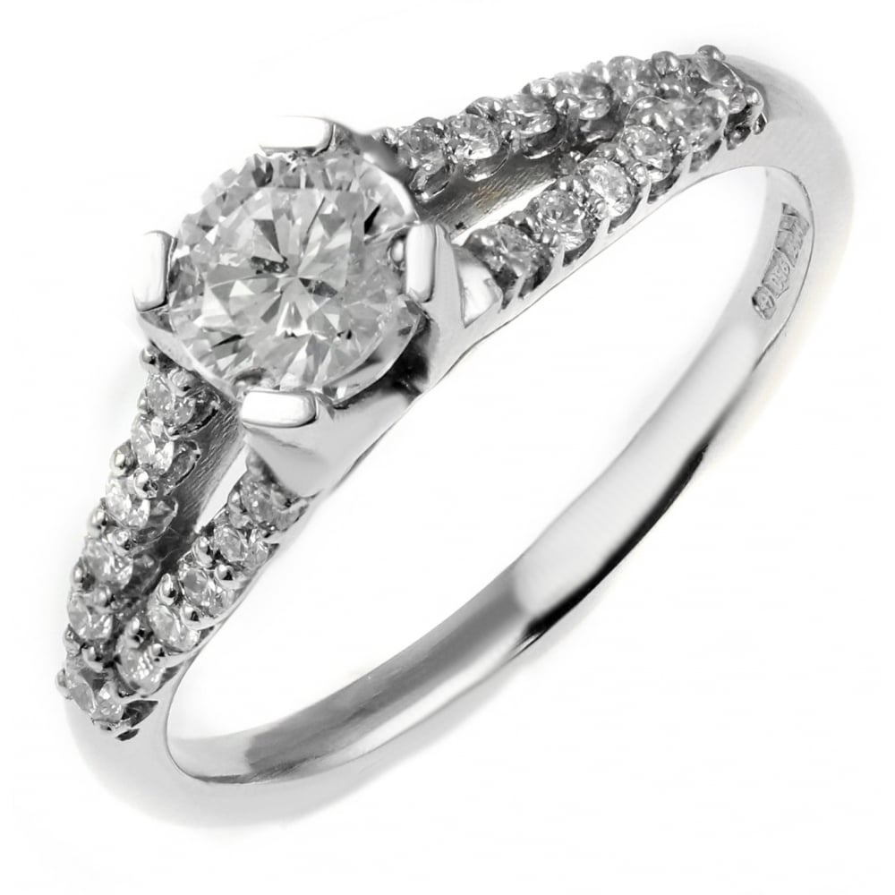 Platinum 0.71ct D VS2 EGL round brilliant cut diamond ring