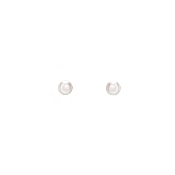 9ct yellow gold 4.5mm x 5mm Akoya pearl stud earrings