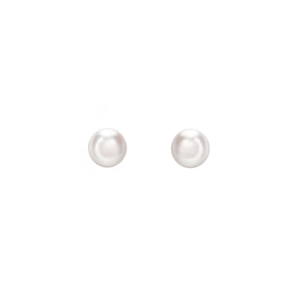 9ct yellow gold 8.5mm x 9mm Akoya pearl stud earrings