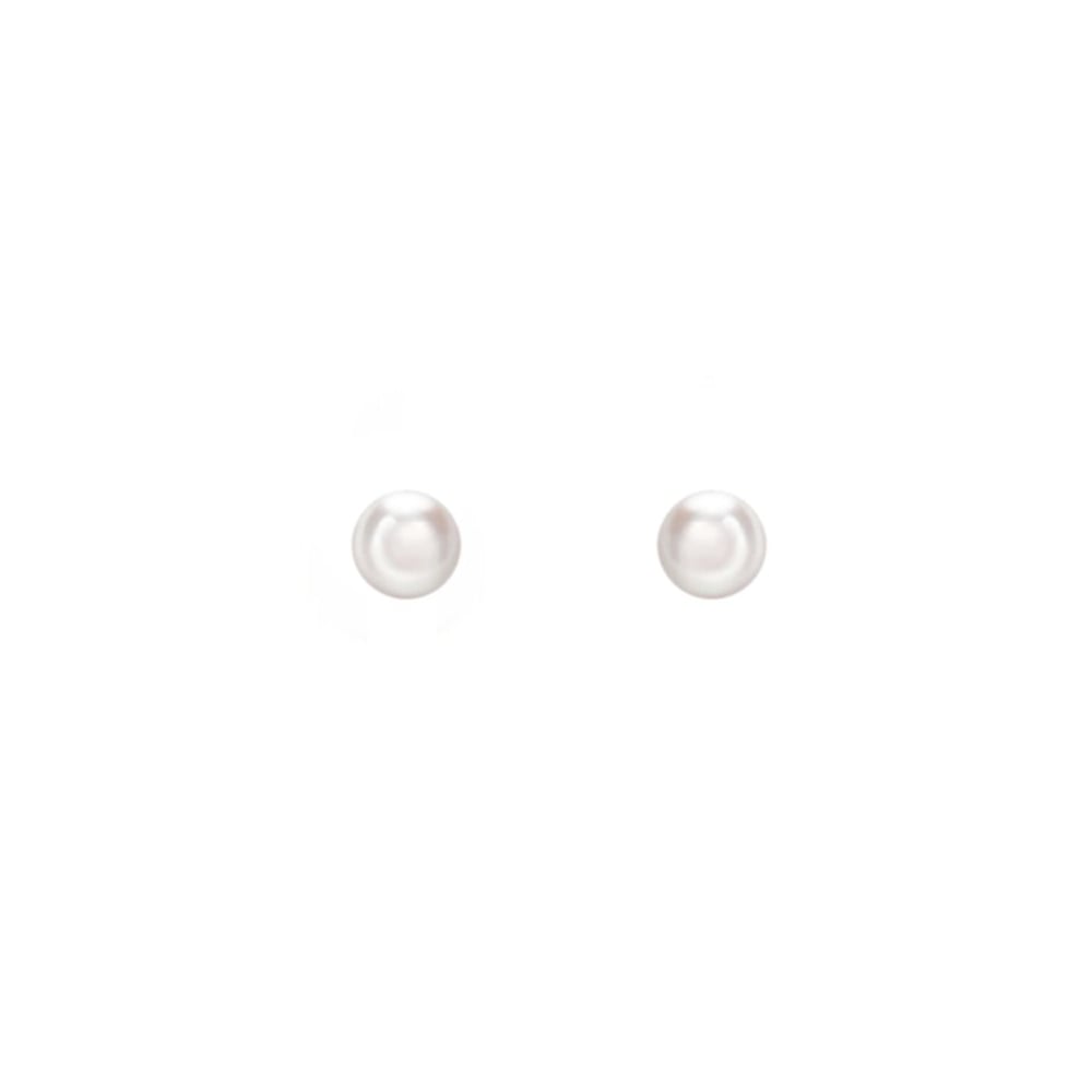 9ct yellow gold 5.5mm x 6mm Akoya pearl stud earrings