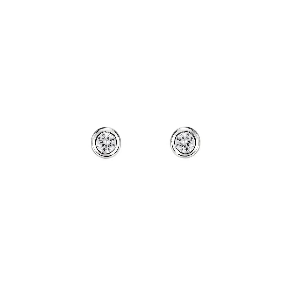 18ct white gold 0.33ct round brilliant diamond stud earrings