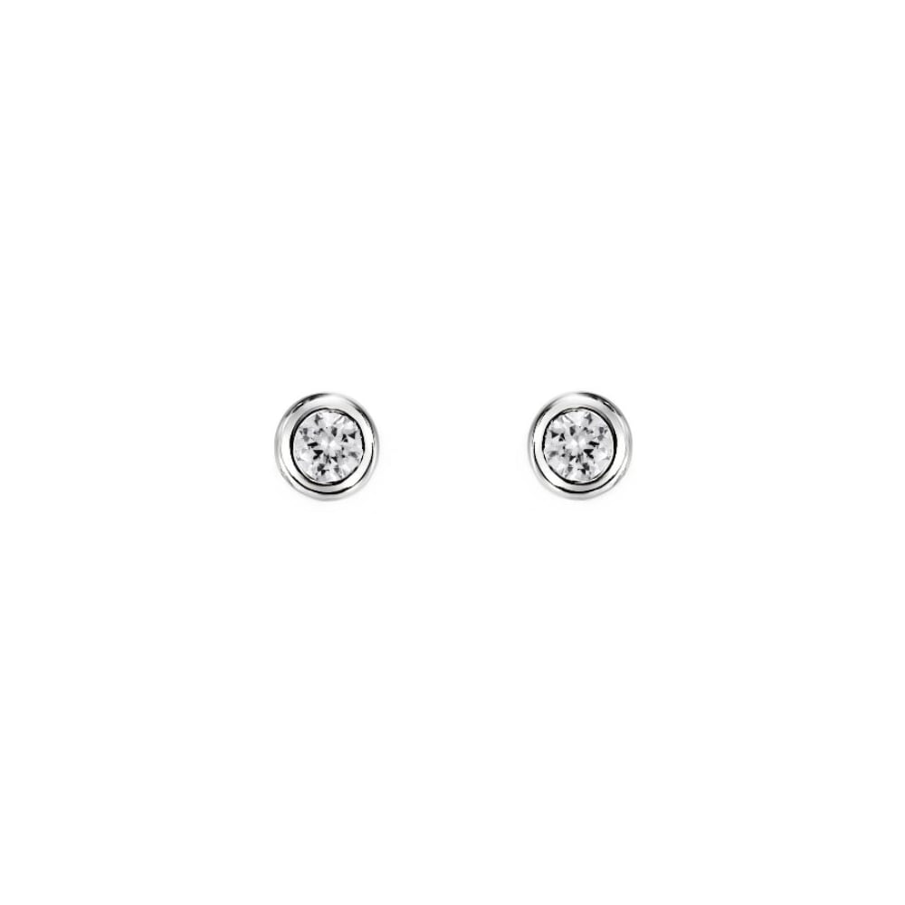 18ct white gold 0.66ct round brilliant diamond stud earrings