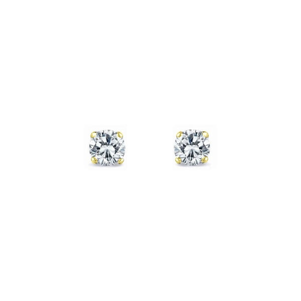 18ct yellow gold 0.82ct round brilliant diamond stud earrings