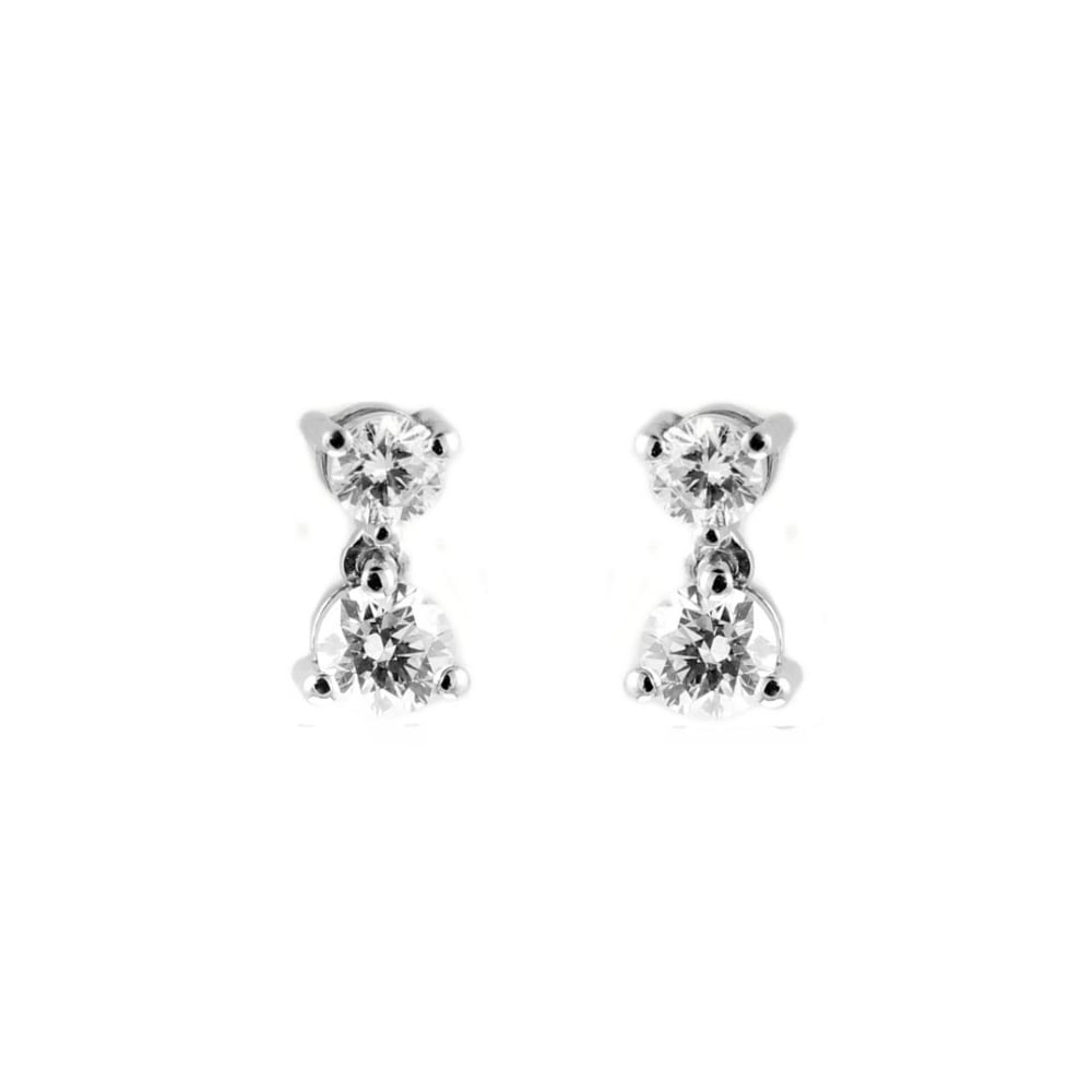 Platinum 1.18ct D Vs1 Gia Round Brilliant Diamond Drop Earrings