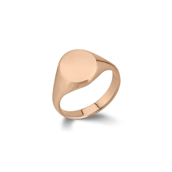 9ct rose gold 15mm x 13mm heavy oval signet ring