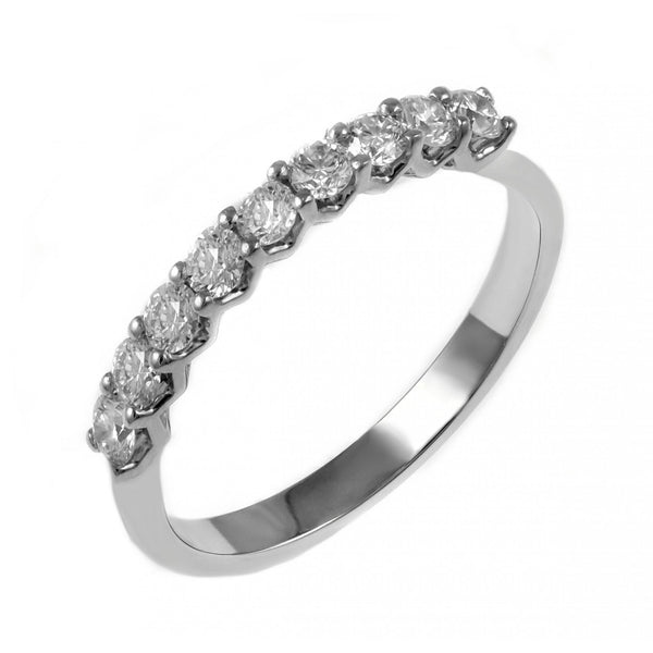 Platinum 0.50ct round brilliant cut diamond 9 stone ring