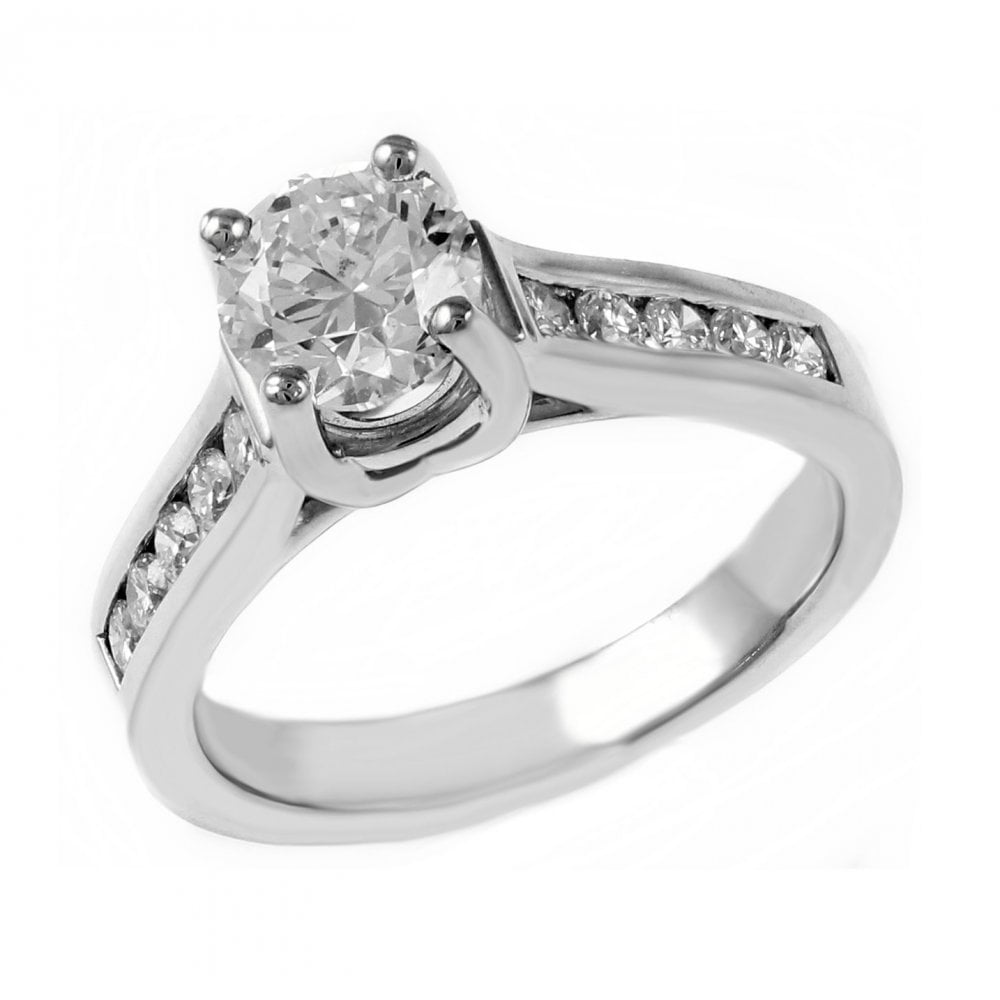 Platinum 1.01ct D SI1 GIA round brilliant cut diamond ring