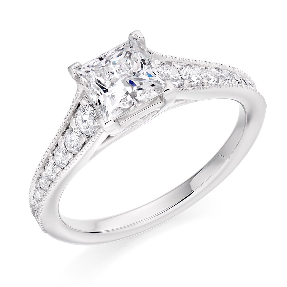 Platinum 1.01ct G VS1 GIA princess cut diamond ring
