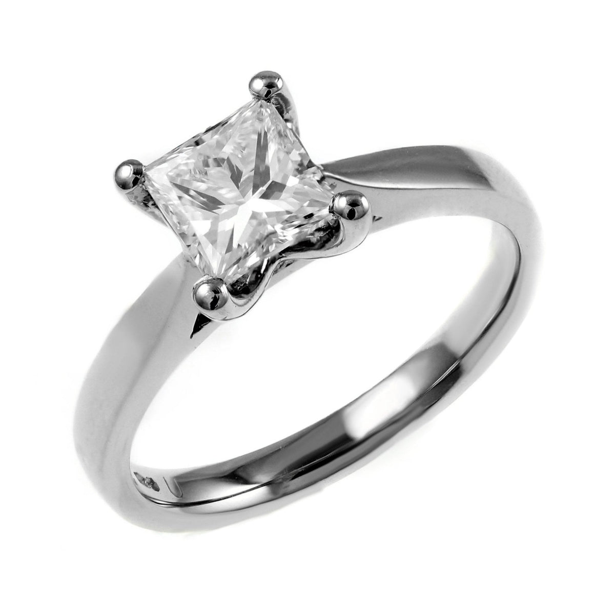 Platinum 1.01 G VS1 GIA princess cut diamond ring