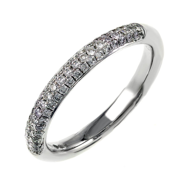 Platinum 0.36ct round brilliant micro pave set wedding ring