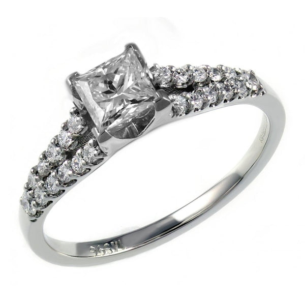 Platinum 0.54ct D VS1 EGL princess cut diamond ring