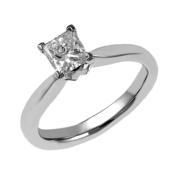 Platinum 0.71ct D VS1 GIA princess cut diamond ring